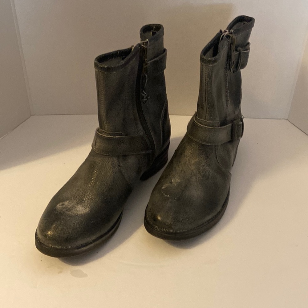 Roan by Bed Stu Celebration Moto Boots Size 9 1/2 Black/Gray